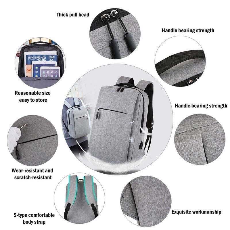 Waterproof Laptop Backpack Bag for Men Women School Travel Business Use - Red 1 Zipper