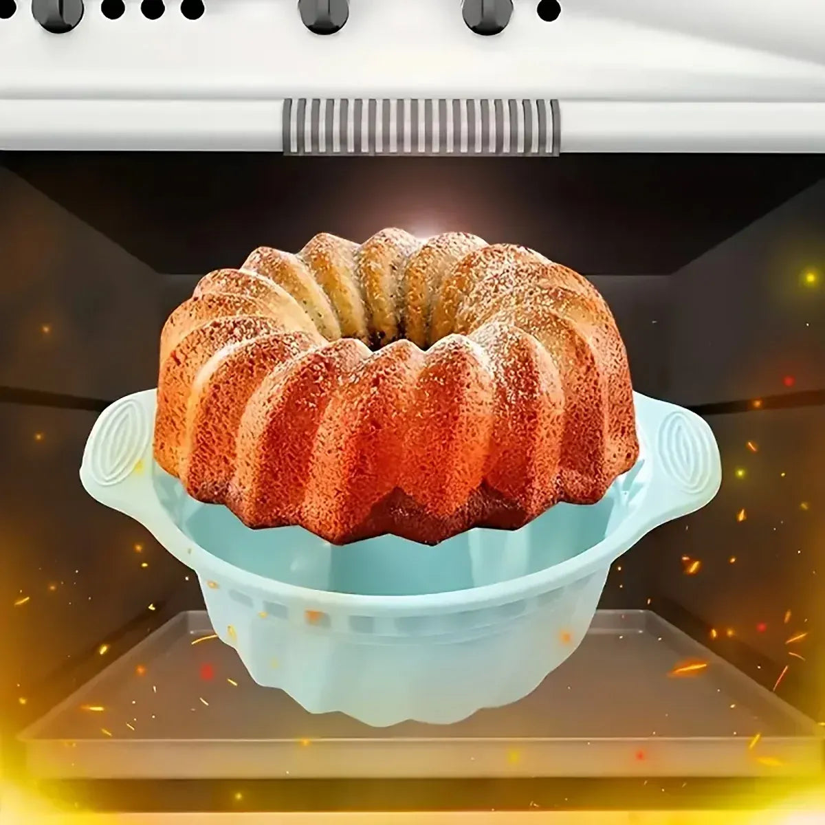 6PCS Silicone Cake Mould Set Baking Pans Nonstick Cupcake Cookie Tools Reusable - Grey