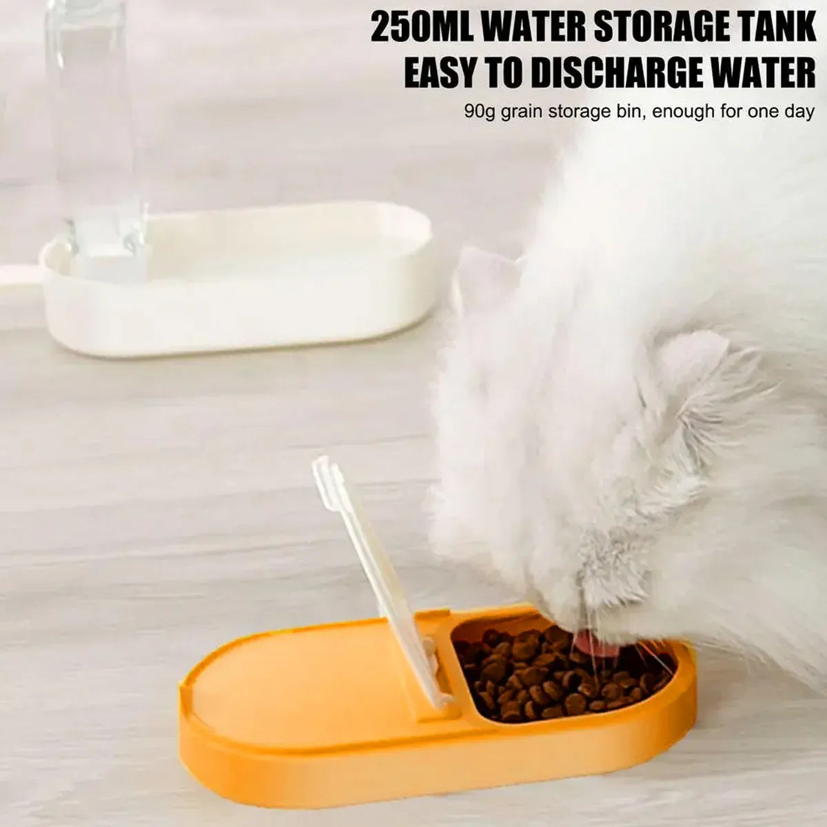 Pet Travel Water Food Cup for Dog Walking Leakproof Portable Lightweight Outdoor - Orange
