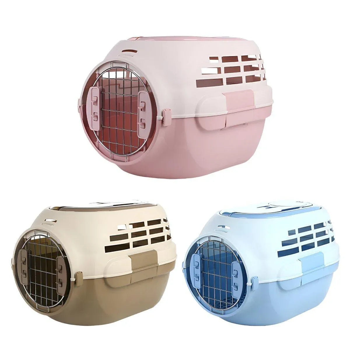 Dog and Cat Carrier Large Space Removable Sunroof Air Carrier for Pet Travel - Brown