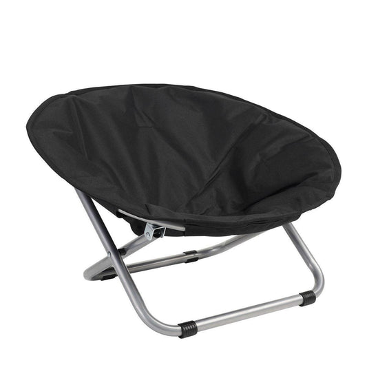 Folding Pet Bed Chair Portable Round Dog Bed Cat Bed Cushion for Pets Indoor Use - Black