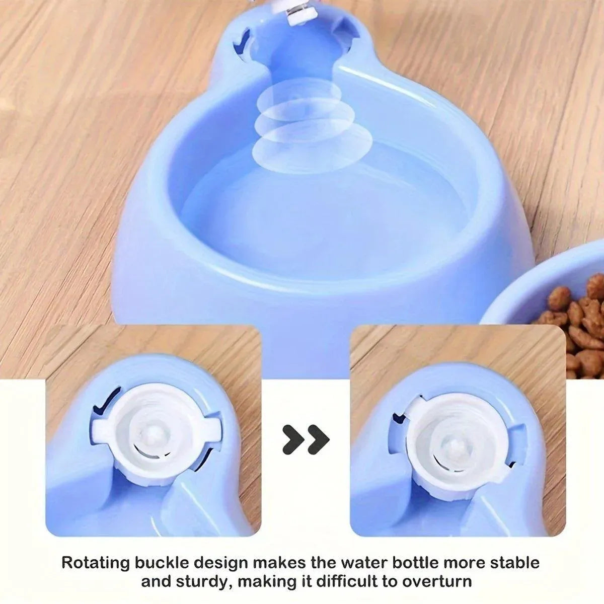 Cat Bowl Pet Feeding Bowl Double Dog Food Water Bowl for Cats and Dogs Feeding - Blue