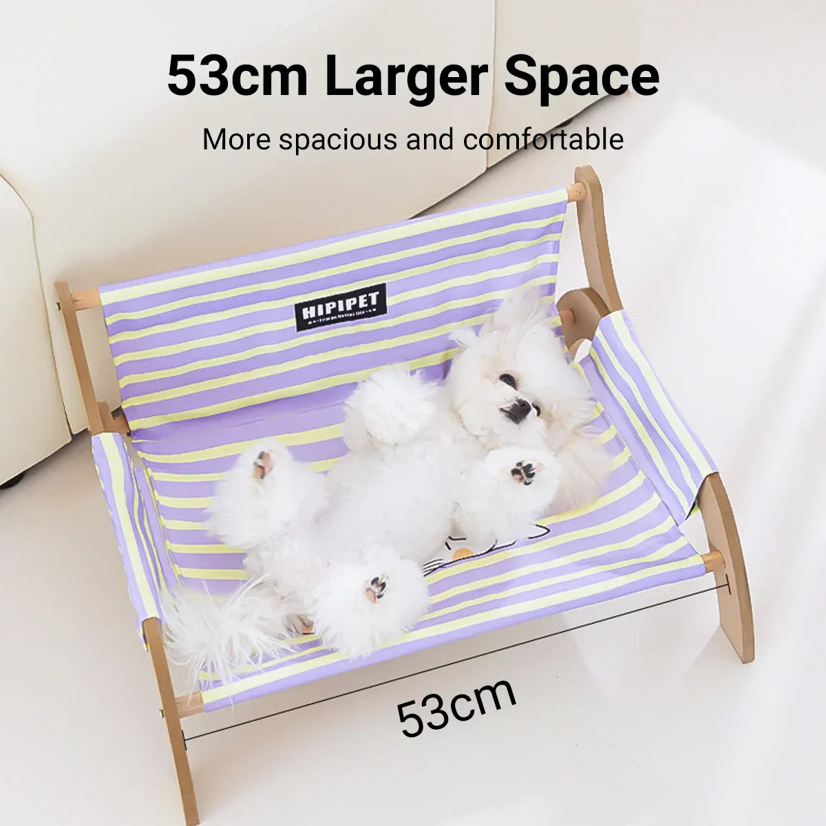 Pet Striped Lounge Bed Pet Nest Soft Cushion Washable Anti Slip Comfortable - Green
