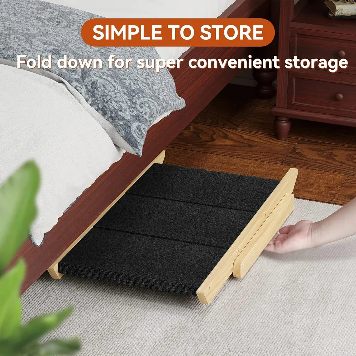Outdoor Indoor Portable Wooden Pet Stairs Dog Cat Climbing Ladder Non Slip Play
