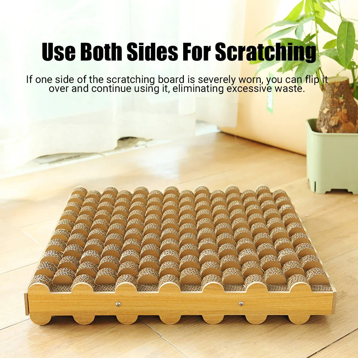 Cat Entertainment Corrugated Scratching Board Cat Toy Anti Scratch Durable - Basic Model
