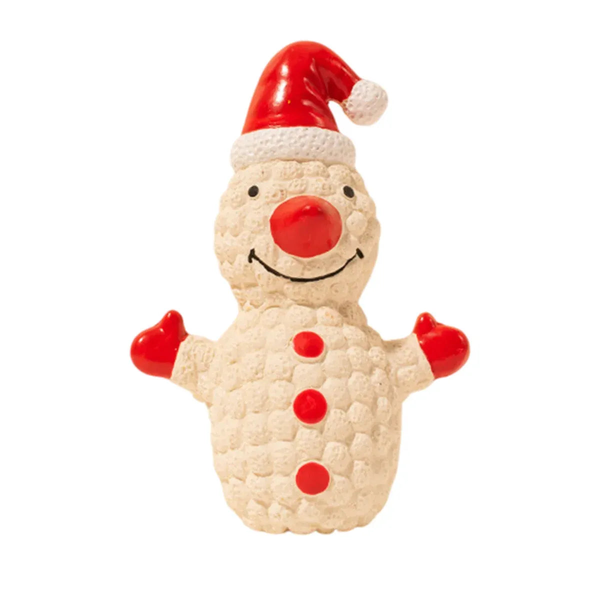 Christmas Dog Toys Set Santa Reindeer Snowman Latex Pet Squeaker Toys Multicolor - White