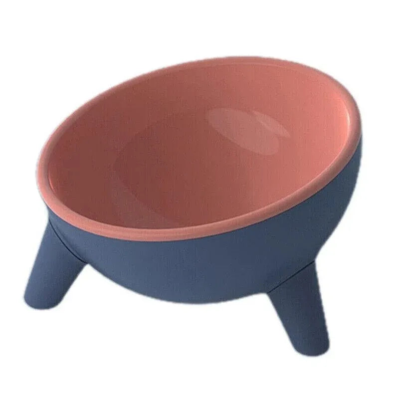Raised Cat Bowl Pet Feeder Pet Bowl Elevated Dog Bowls 15Â° Tilted Pet Water Bowl - Camella Red