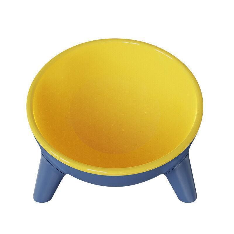 Raised Cat Bowl Pet Feeder Pet Bowl Elevated Dog Bowls 15Â° Tilted Pet Water Bowl - Rock Yellow