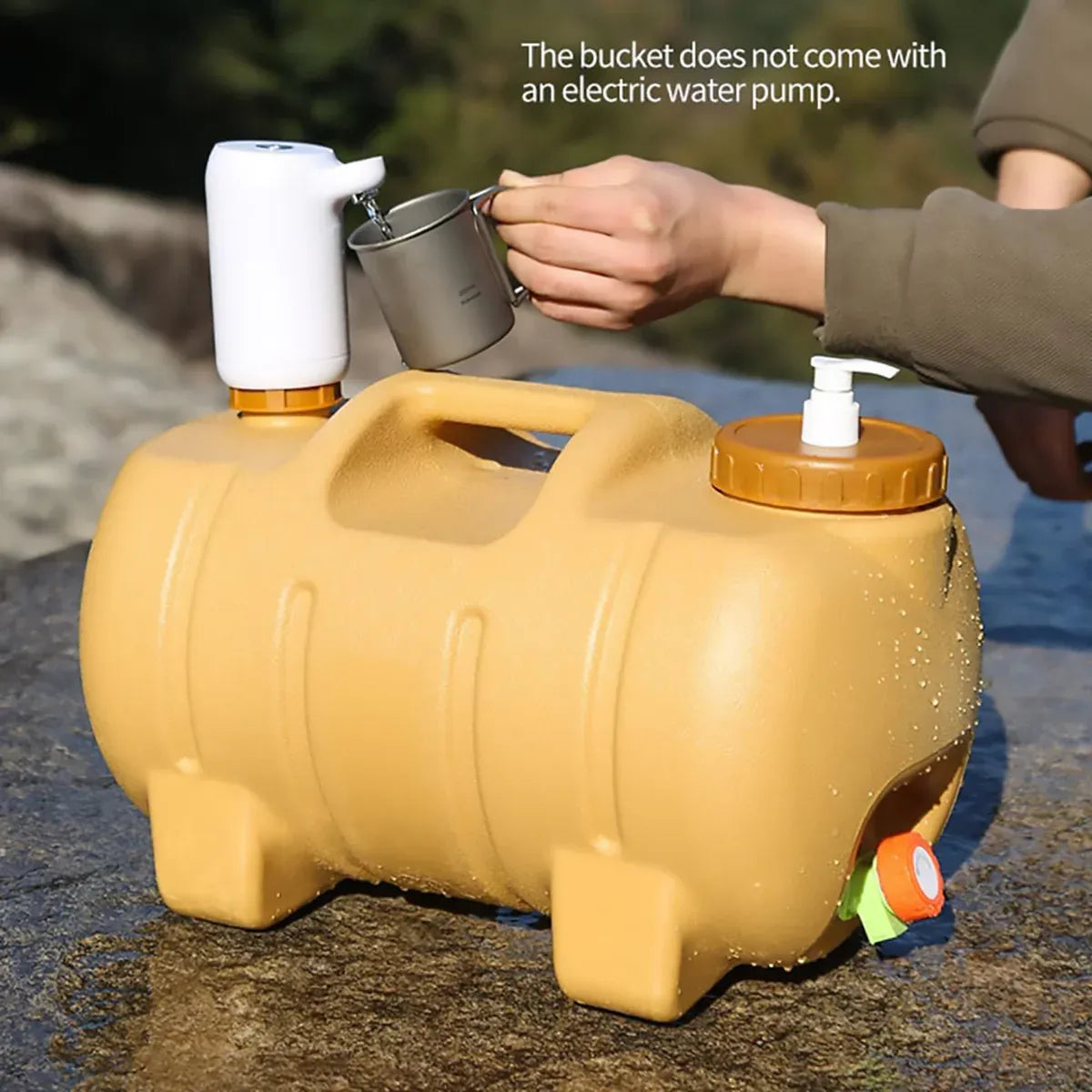 Portable Outdoor Camping Water Storage Tank With Faucet For Car Hiking Travel