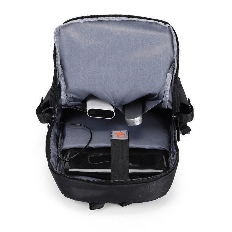 Mens Backpack Large Capacity Waterproof Schoolbag Laptop Work Travel Bag - Black