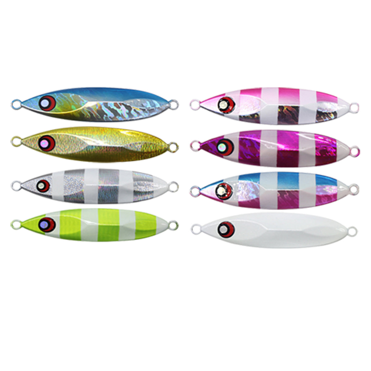 Fishing Lure Bait Set 8pcs Conical Boat Tackle Artificial Hard Bait Accessories - 80g