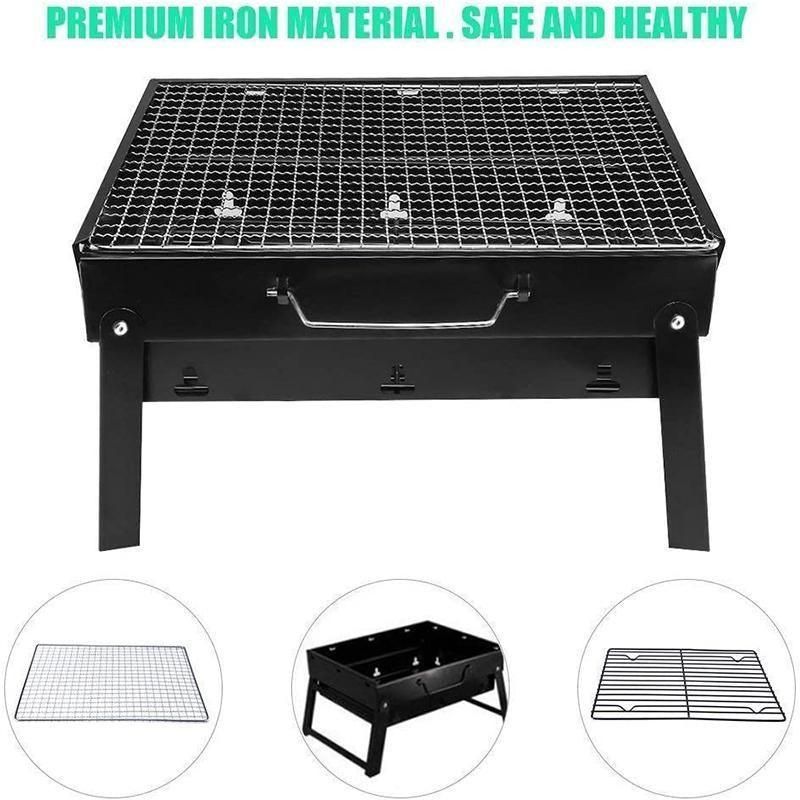 Portable Foldable Charcoal BBQ Grill for Outdoor Camping Picnic and Hibachi Cooking