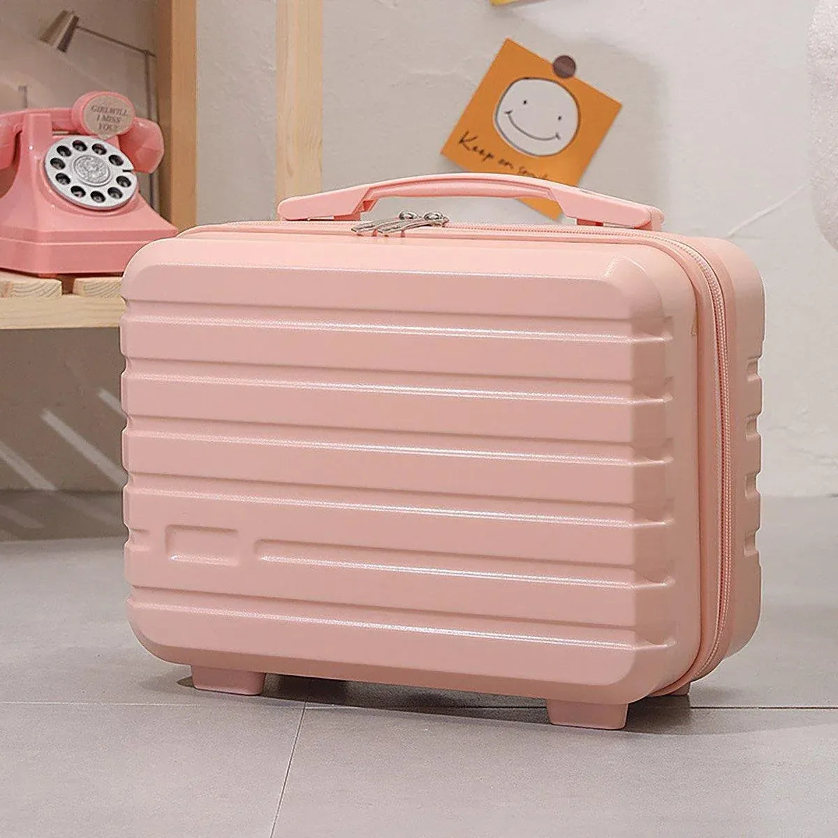 Portable 14 Inch Suitcase Mini Small Travel Storage Hand Gift Box - White