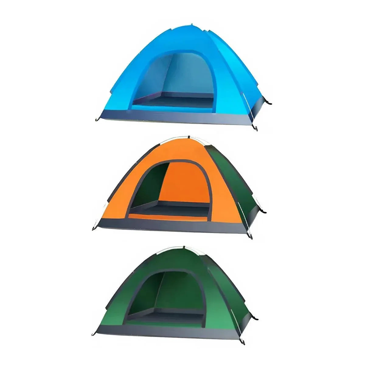 Outdoor Camping Tent Portable Sun Protection Lightweight Quick Setup Shelter - Blue 2-3 Person