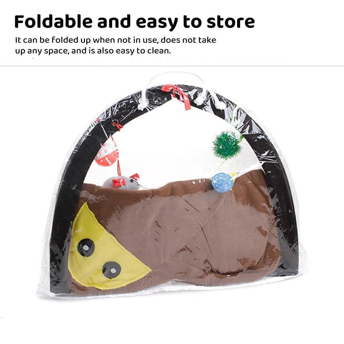 Breathable Pet Hammock Cat Bed with Fun Cartoon Bell Toy Cat Tent Supplies - Small Butterfly