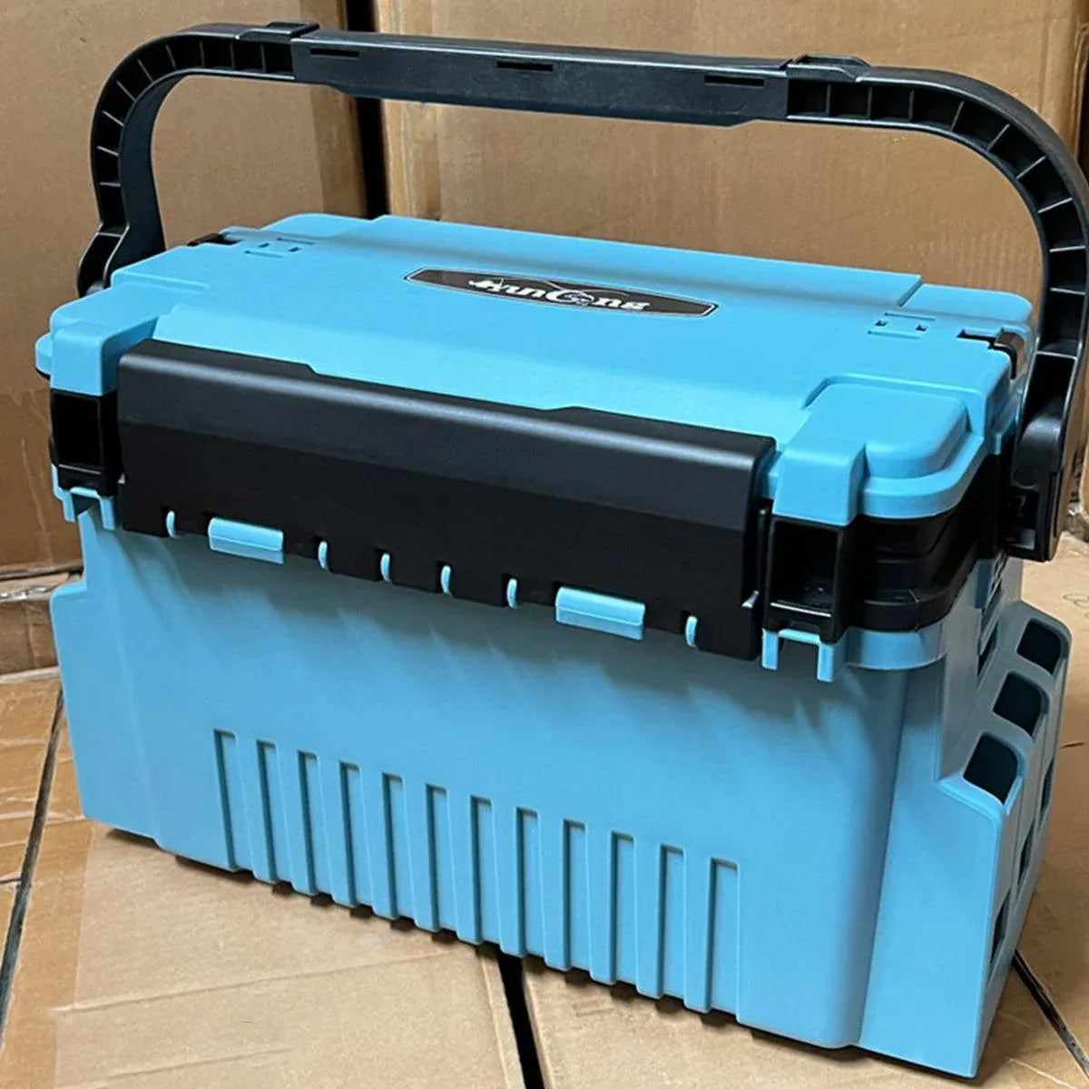 Multifunctional Fishing Tackle Box Portable Gear Storage Case Organizer Tool Box - Blue