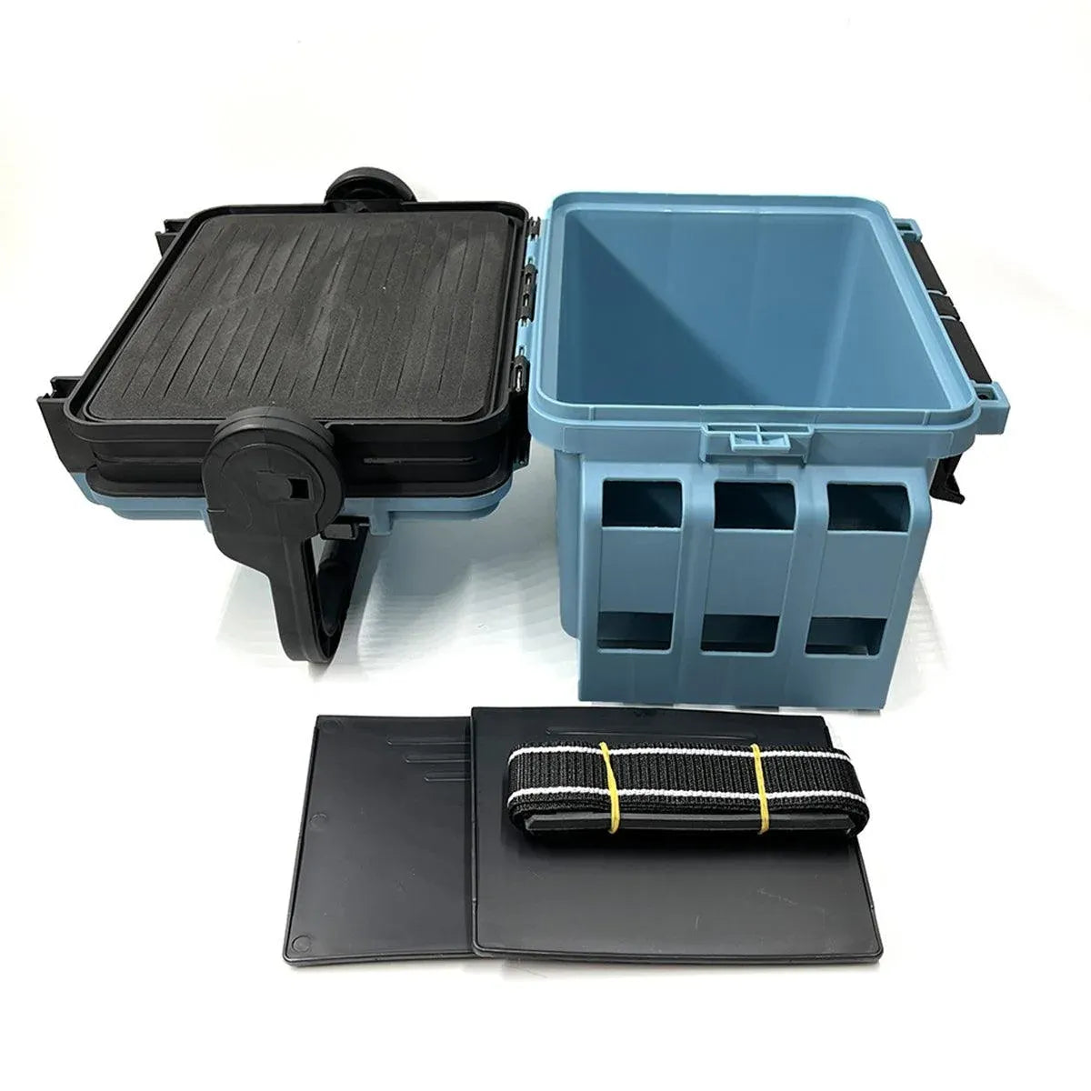 Multifunctional Fishing Tackle Box Portable Gear Storage Case Organizer Tool Box - Blue