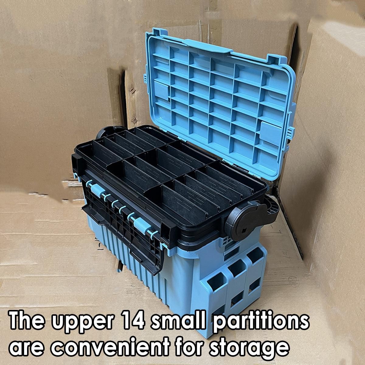 Multifunctional Fishing Tackle Box Portable Gear Storage Case Organizer Tool Box - Green