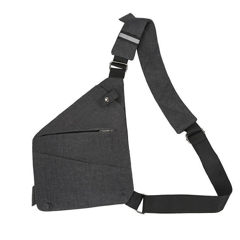 Waterproof Bag Personal Anti Theft Shoulder Man Pocket Portable Chest Travel Grey - Grey Right