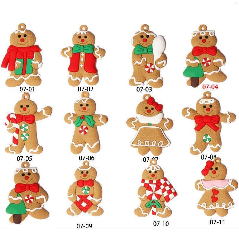12X Gingerbread Man Xmas Tree Ornament Gift Party Hanging Pendants Window Decor - Window Decor-jbr7