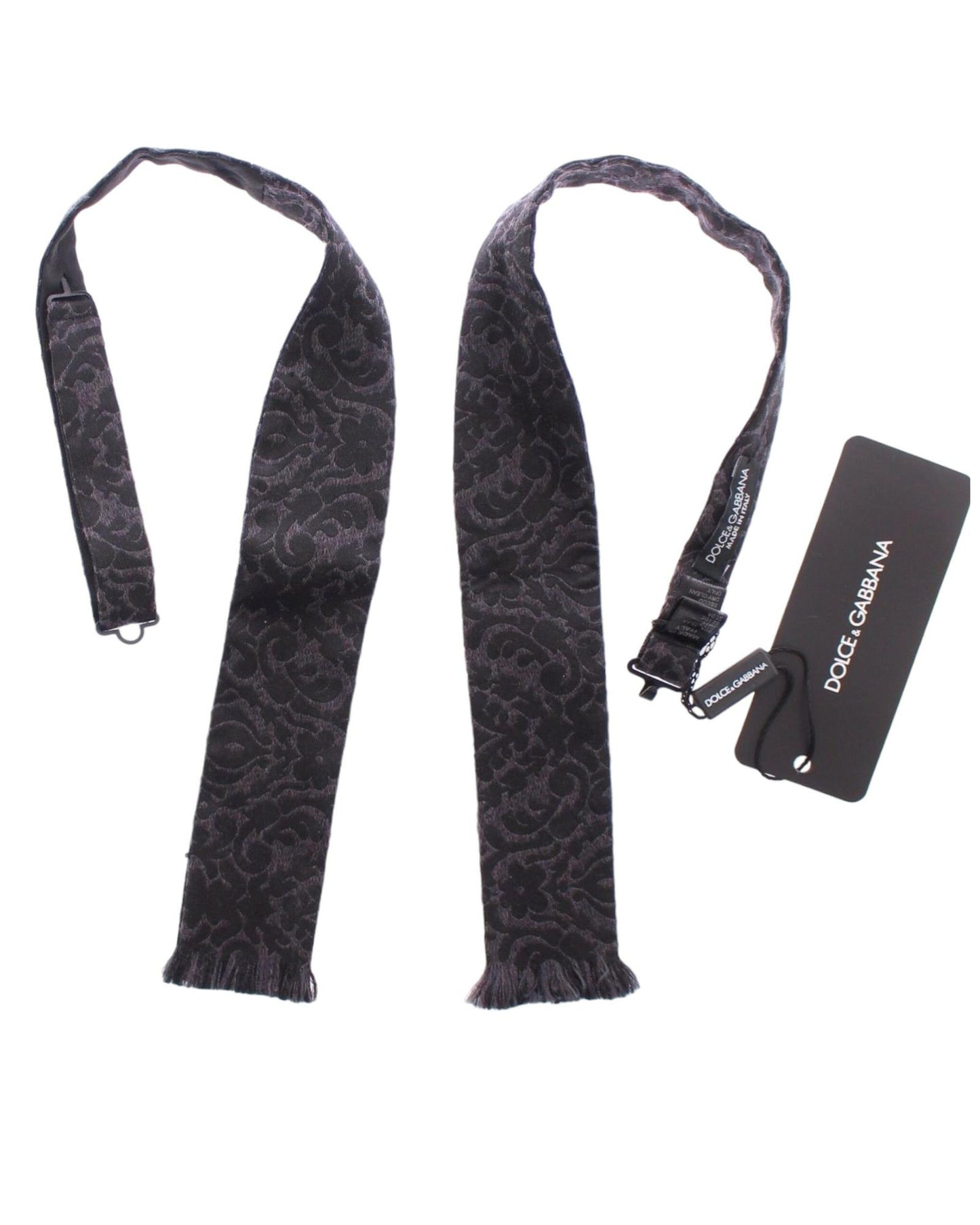 Exclusive Dolce & Gabbana Bow Tie with Paisley Pattern One Size Men