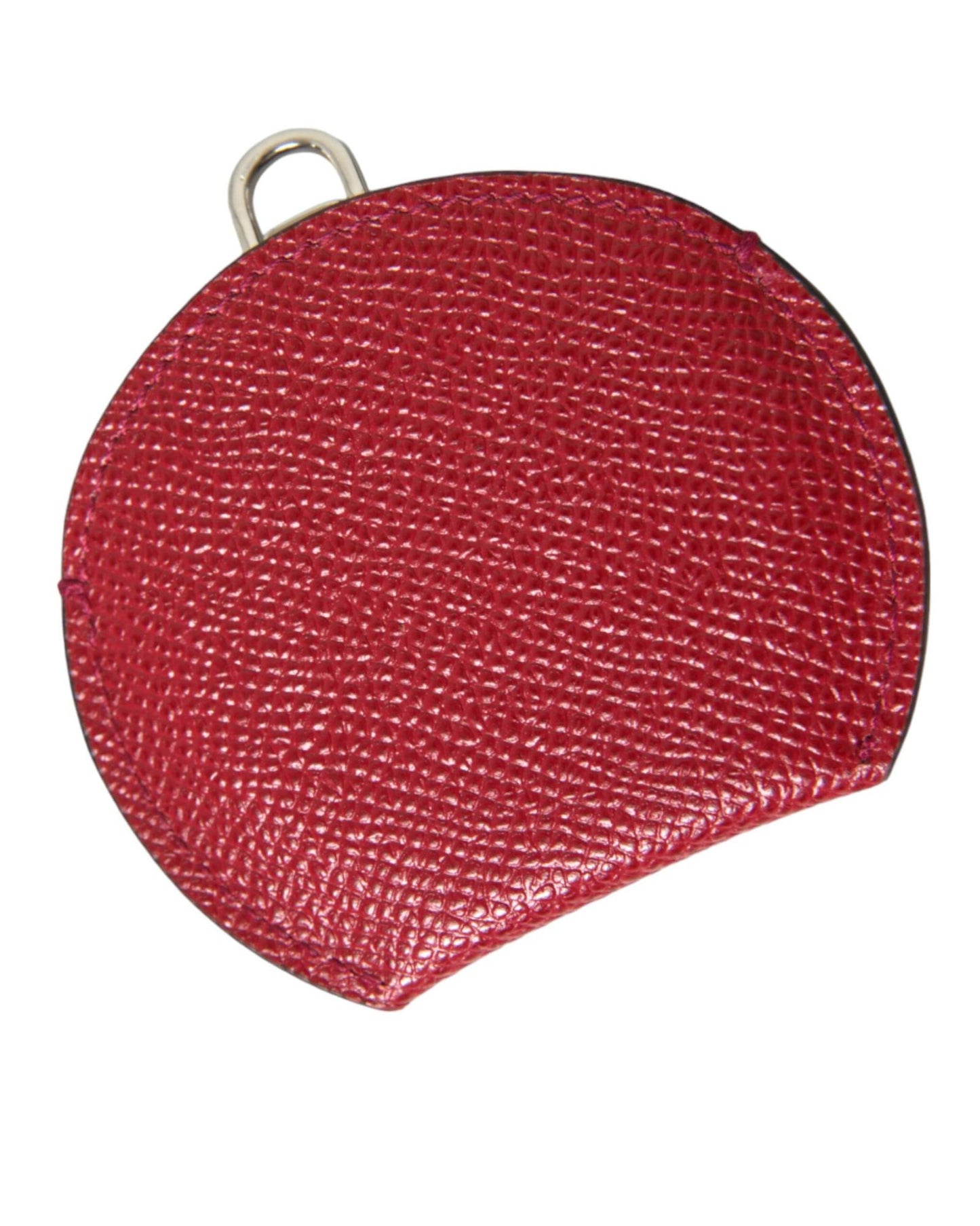 dolce-gabbana-womens-red-calfskin-leather-round-logo-hand-mirror-holder-one-size