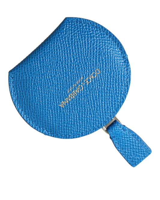 dolce-gabbana-womens-blue-calfskin-leather-round-logo-hand-mirror-holder-one-size