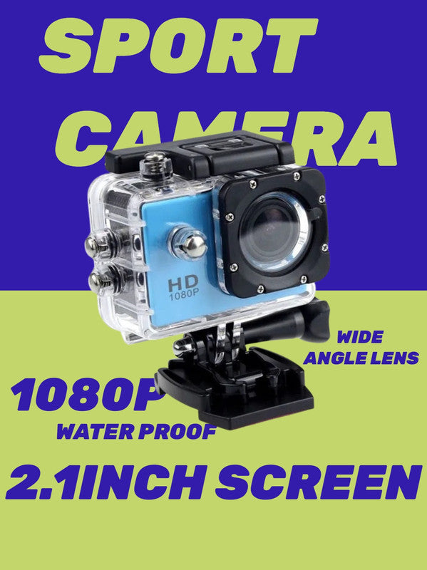 Action Camera 4K HD 16MP Wi-Fi Waterproof 30M Sports Camera With 140° Wide Angle BLUE COLOUR