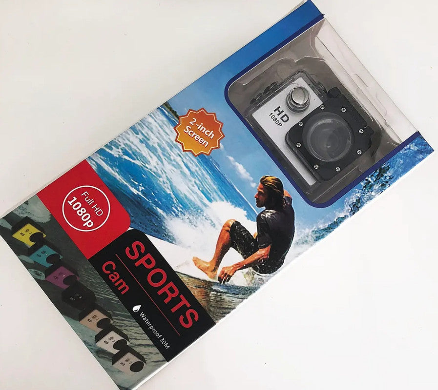 Action Camera 4K HD 16MP Wi-Fi Waterproof 30M Sports Camera With 140° Wide Angle BLUE COLOUR