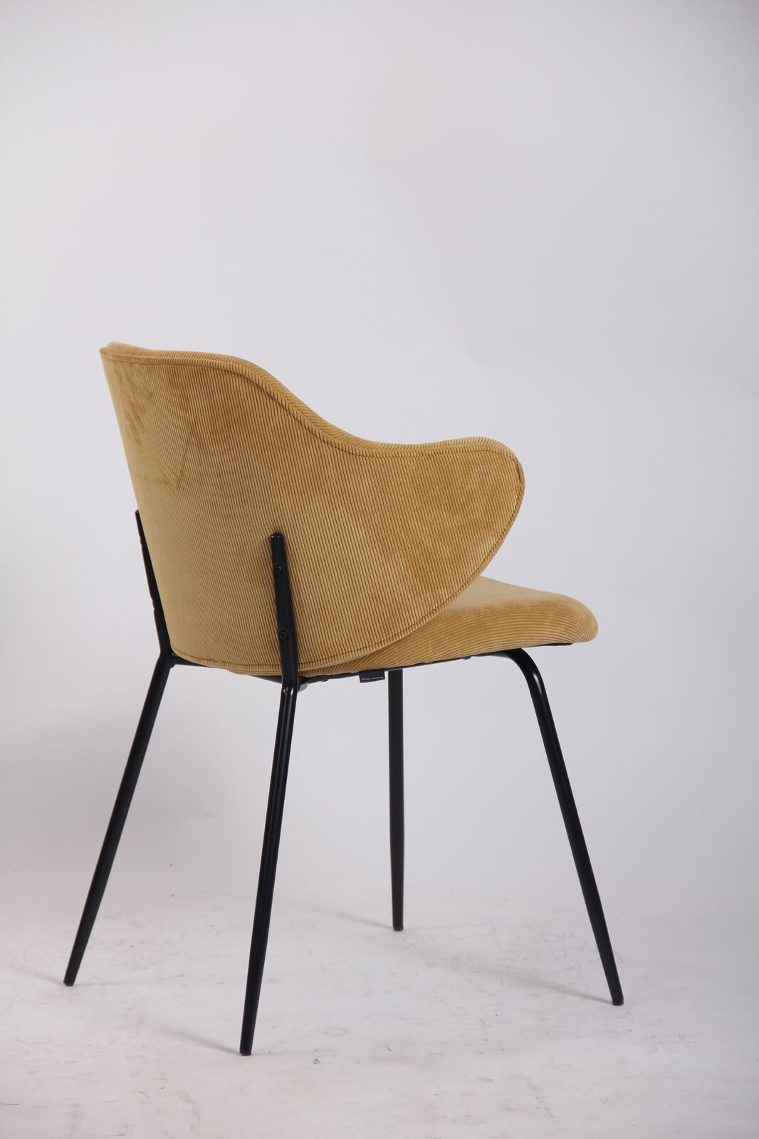 set-of-2-dining-chairs-corduroy-cord-fabric-with-metal-legs-in-mustard-yellow