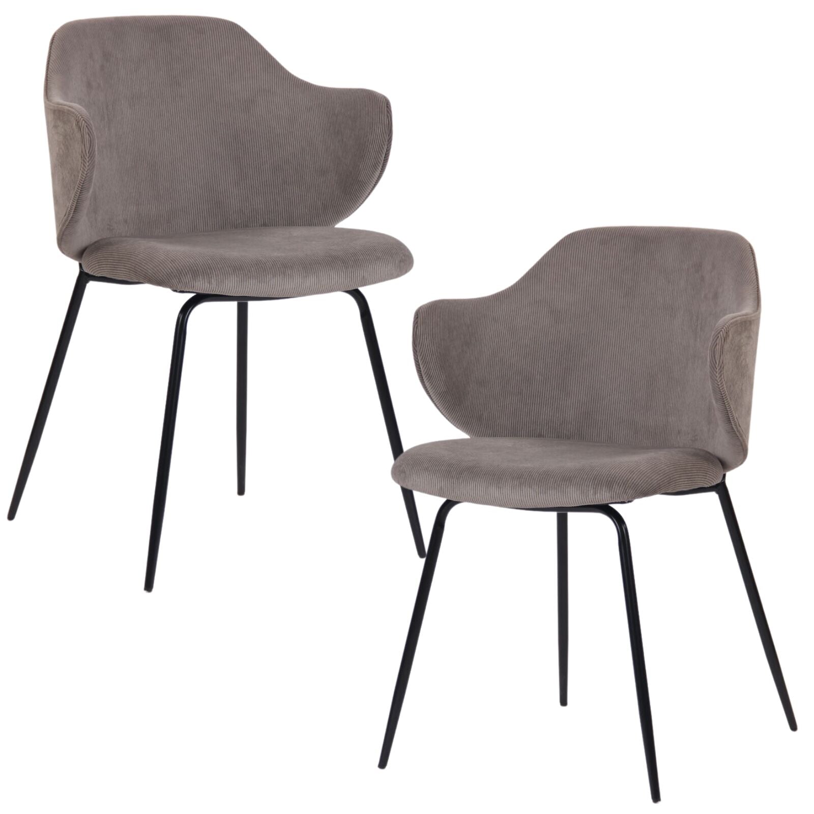 set-of-2-dining-chairs-with-corduroy-cord-fabric-in-grey