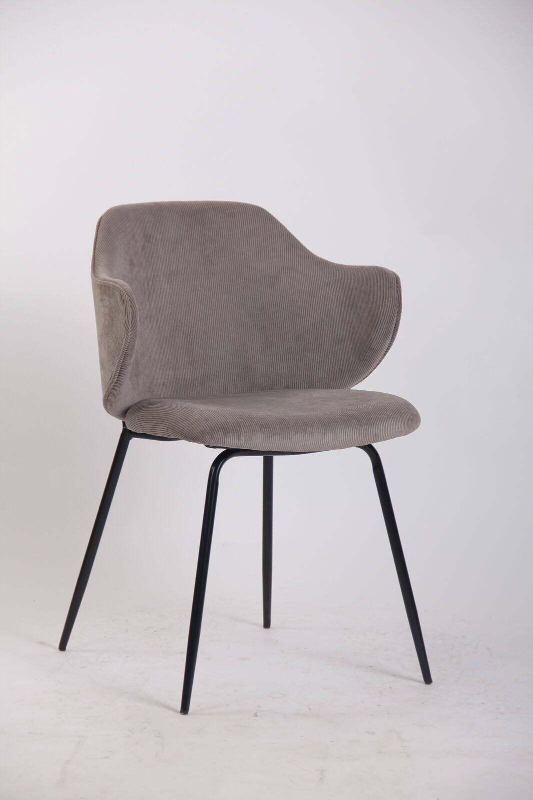 set-of-2-dining-chairs-with-corduroy-cord-fabric-in-grey