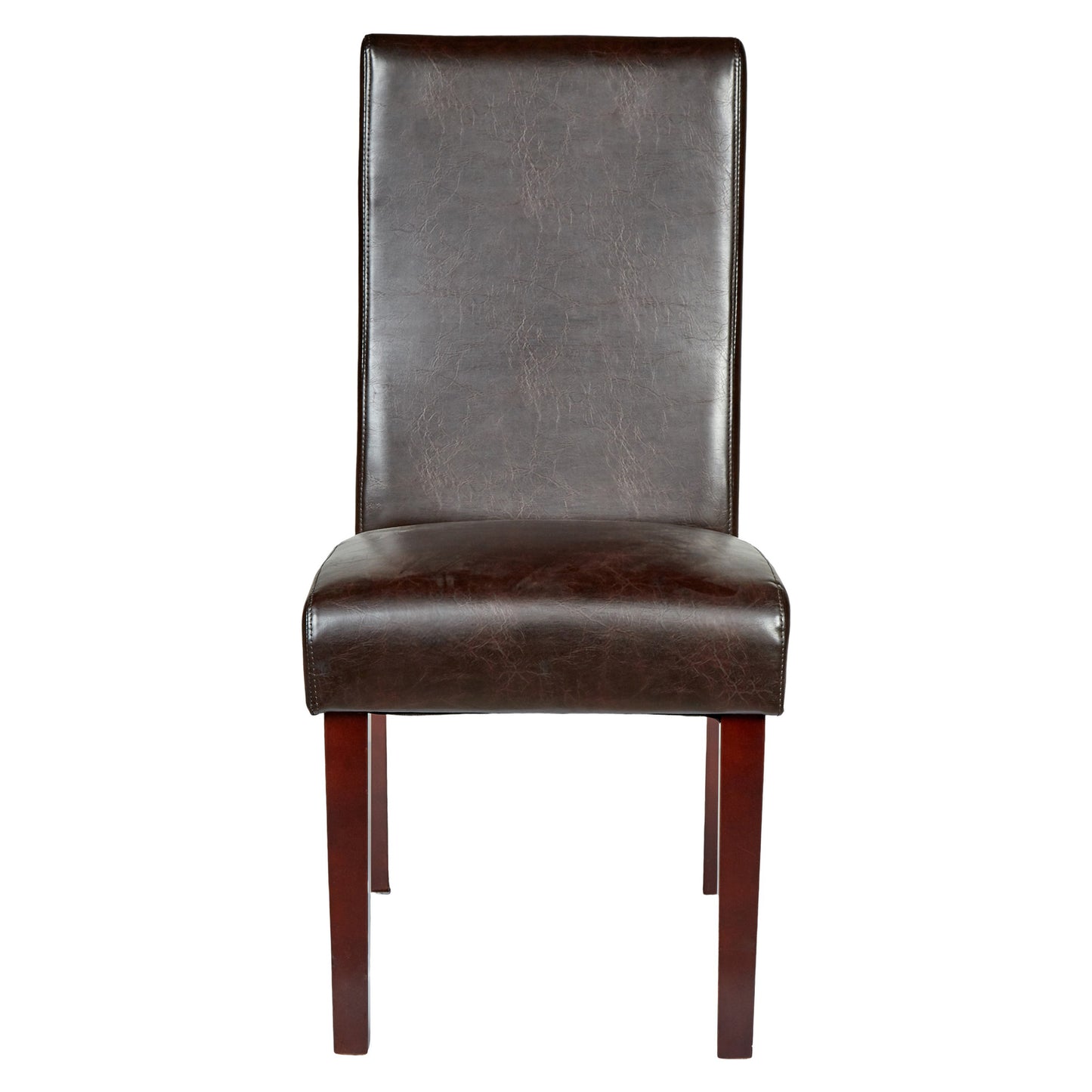 set-of-2-rome-leather-brown-dining-chairs-durable-seat-wood-kitchen-cafe at www.mallsonline.com.au