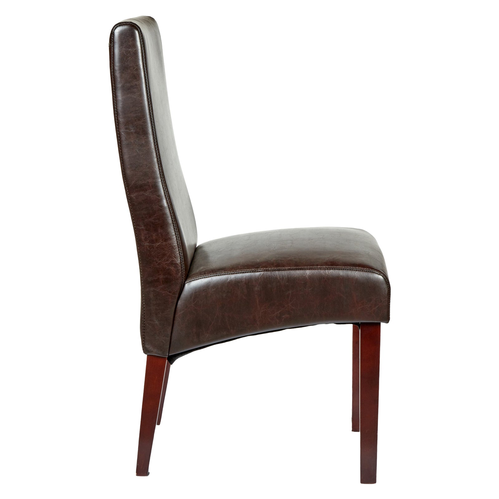 set-of-2-rome-leather-brown-dining-chairs-durable-seat-wood-kitchen-cafe at www.mallsonline.com.au