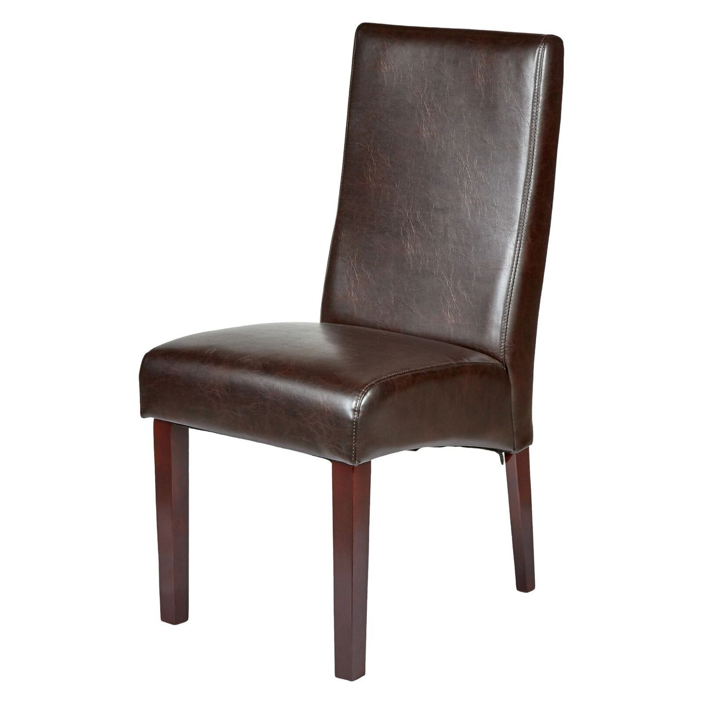 set-of-2-rome-leather-brown-dining-chairs-durable-seat-wood-kitchen-cafe at www.mallsonline.com.au