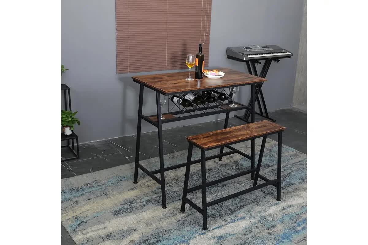 viviendo-dining-table-bar-table-with-wine-storage-rack-industrial-style