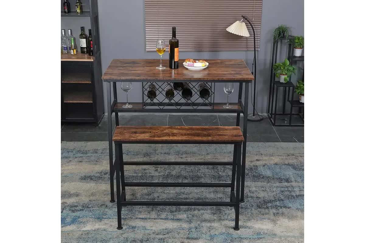 viviendo-dining-table-bar-table-with-wine-storage-rack-industrial-style