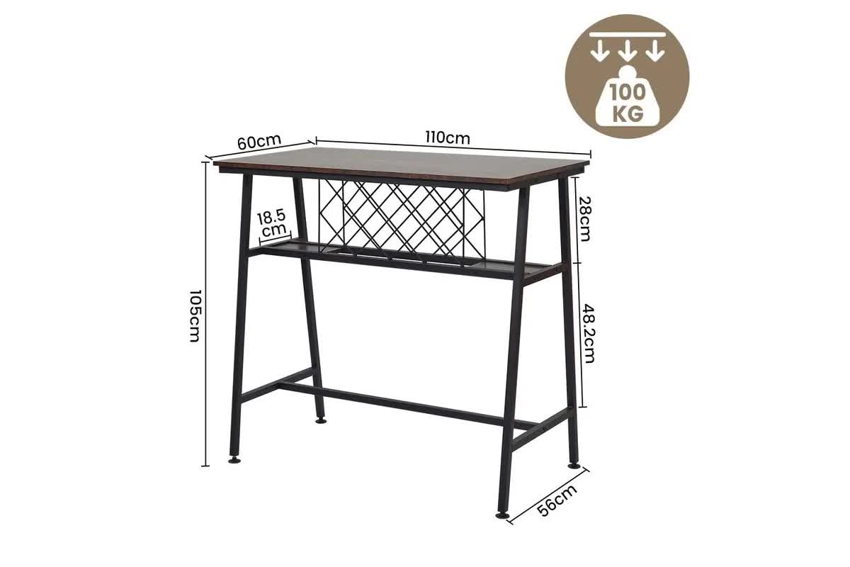 viviendo-dining-table-bar-table-with-wine-storage-rack-industrial-style
