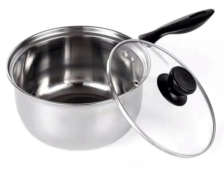 14cm-stainless-steel-milk-pot-with-glass-lid-coffee-warmer-w-handle