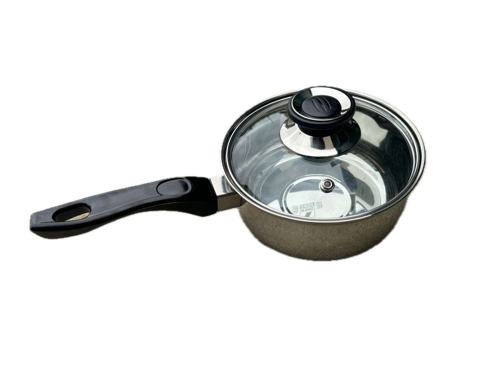 14cm-stainless-steel-milk-pot-with-glass-lid-coffee-warmer-w-handle