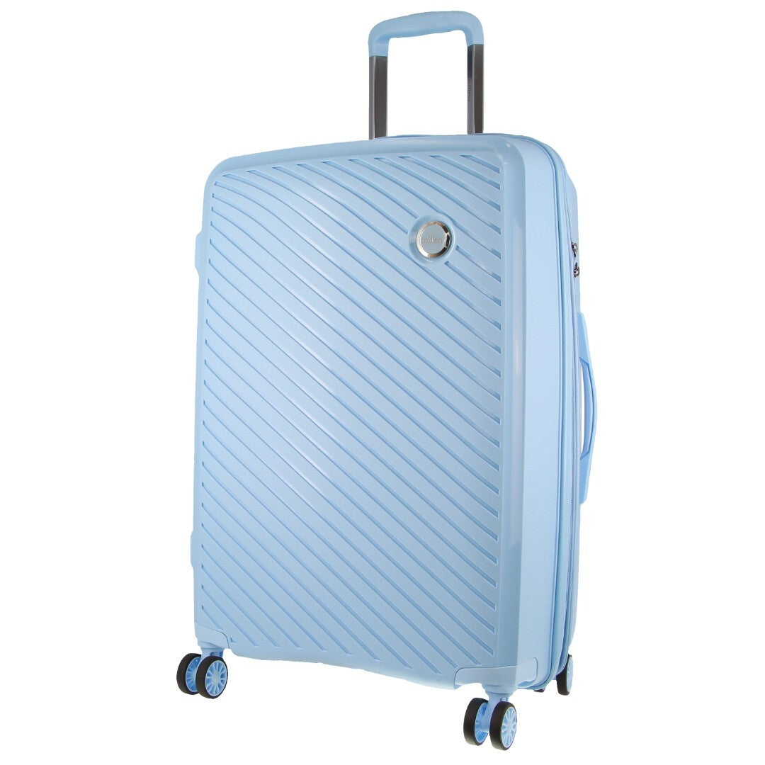 pierre-cardin-inspired-milleni-checked-luggage-suitcase-65cm-82-5l-blue at www.mallsonline.co.au