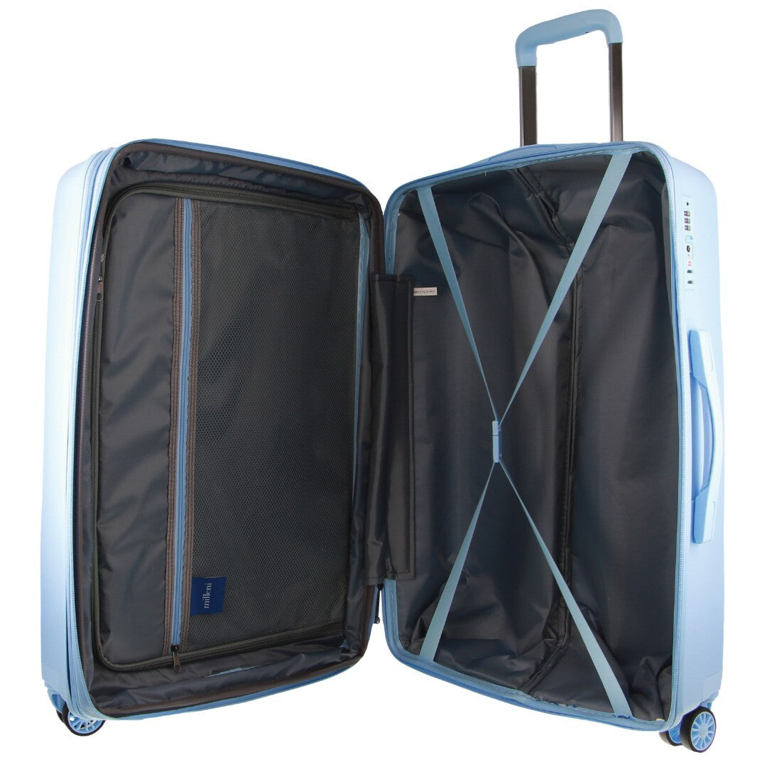 pierre-cardin-inspired-milleni-checked-luggage-suitcase-65cm-82-5l-blue at www.mallsonline.co.au