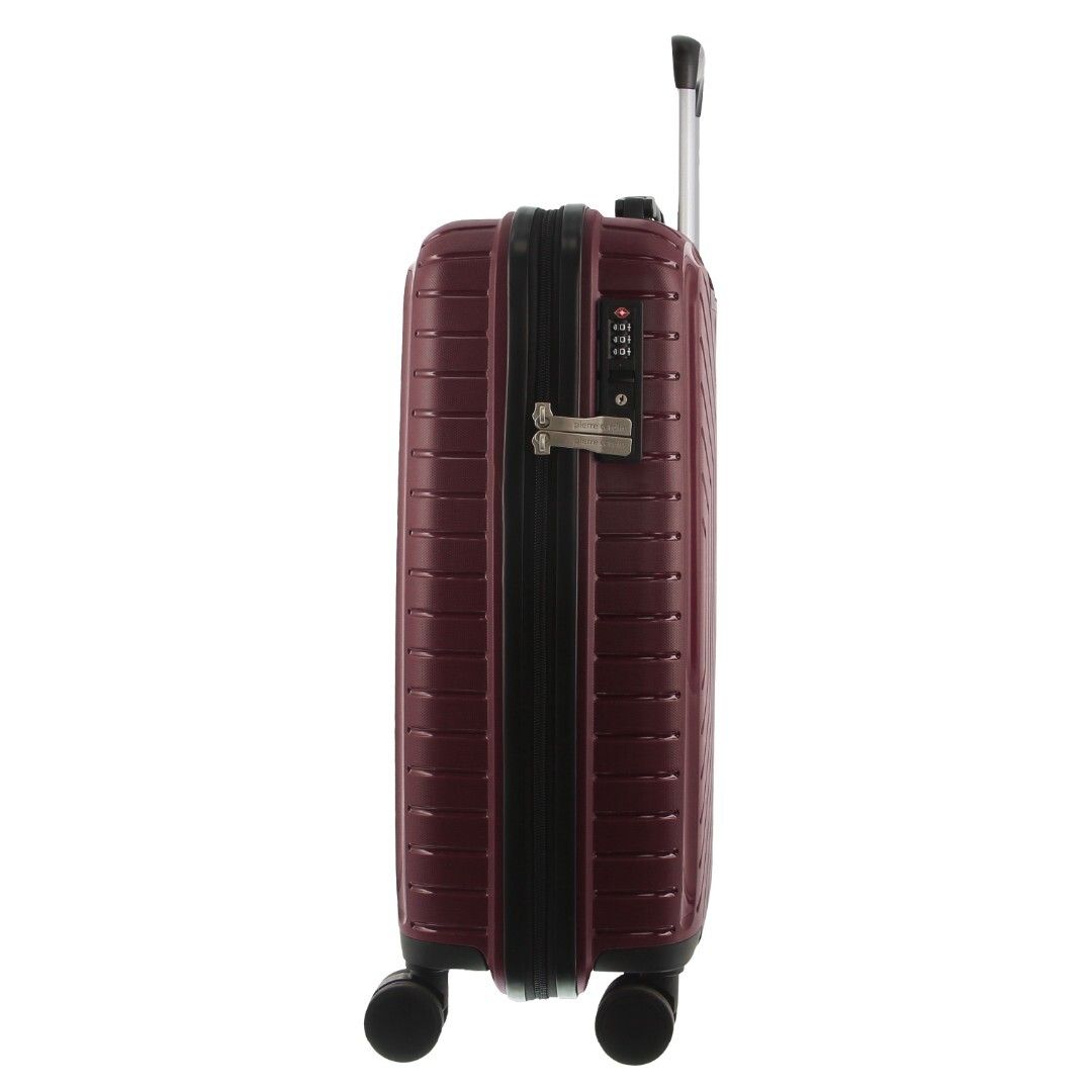 Pierre Cardin x Milleni 3-Piece Hardshell Super Light Luggage Bags Travel Suitcase - Burgundy/White