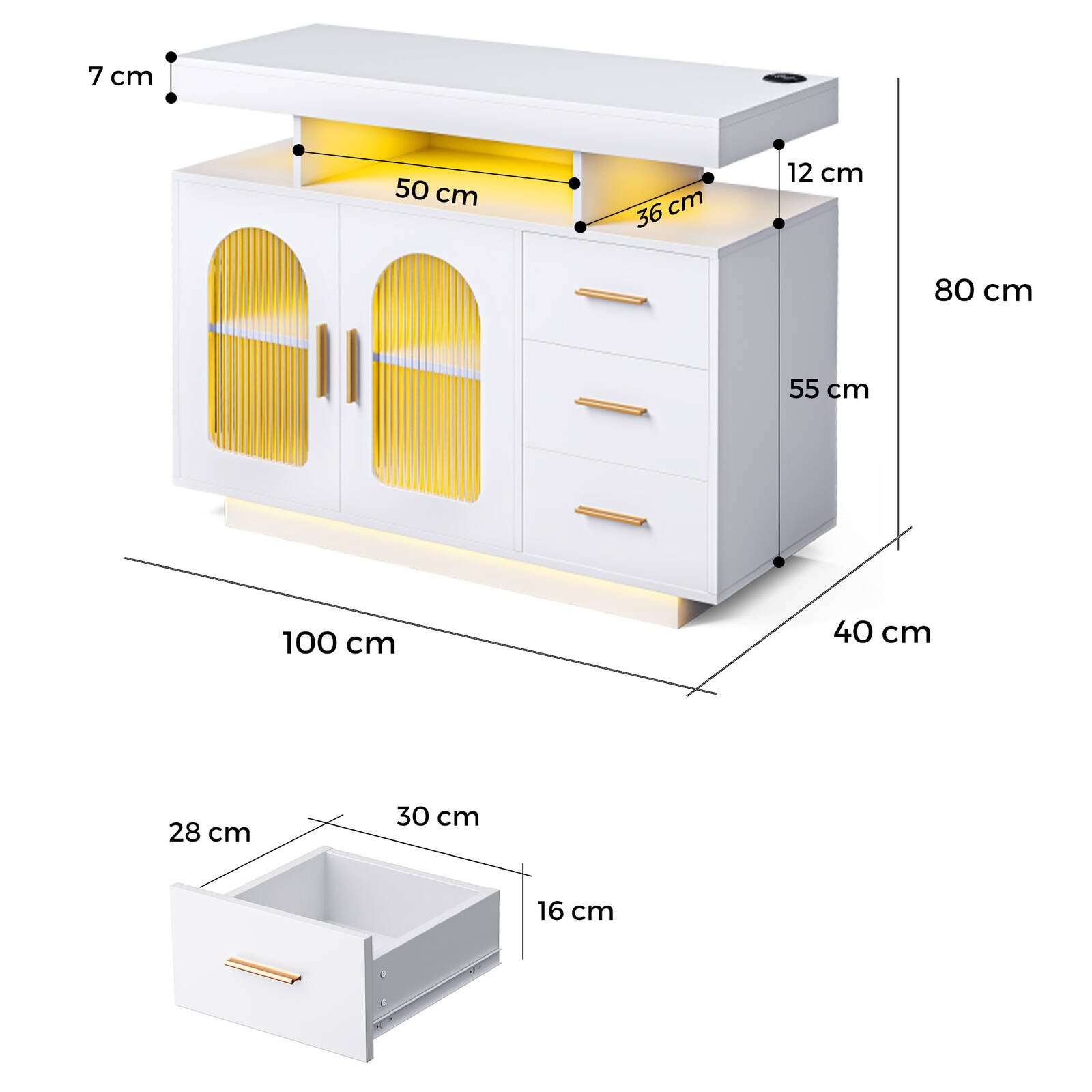 buffet-sideboard-cabinet-with-rgb-led-light-and-charging-station-console-coffee-bar-white www.mallsonline.com.au
