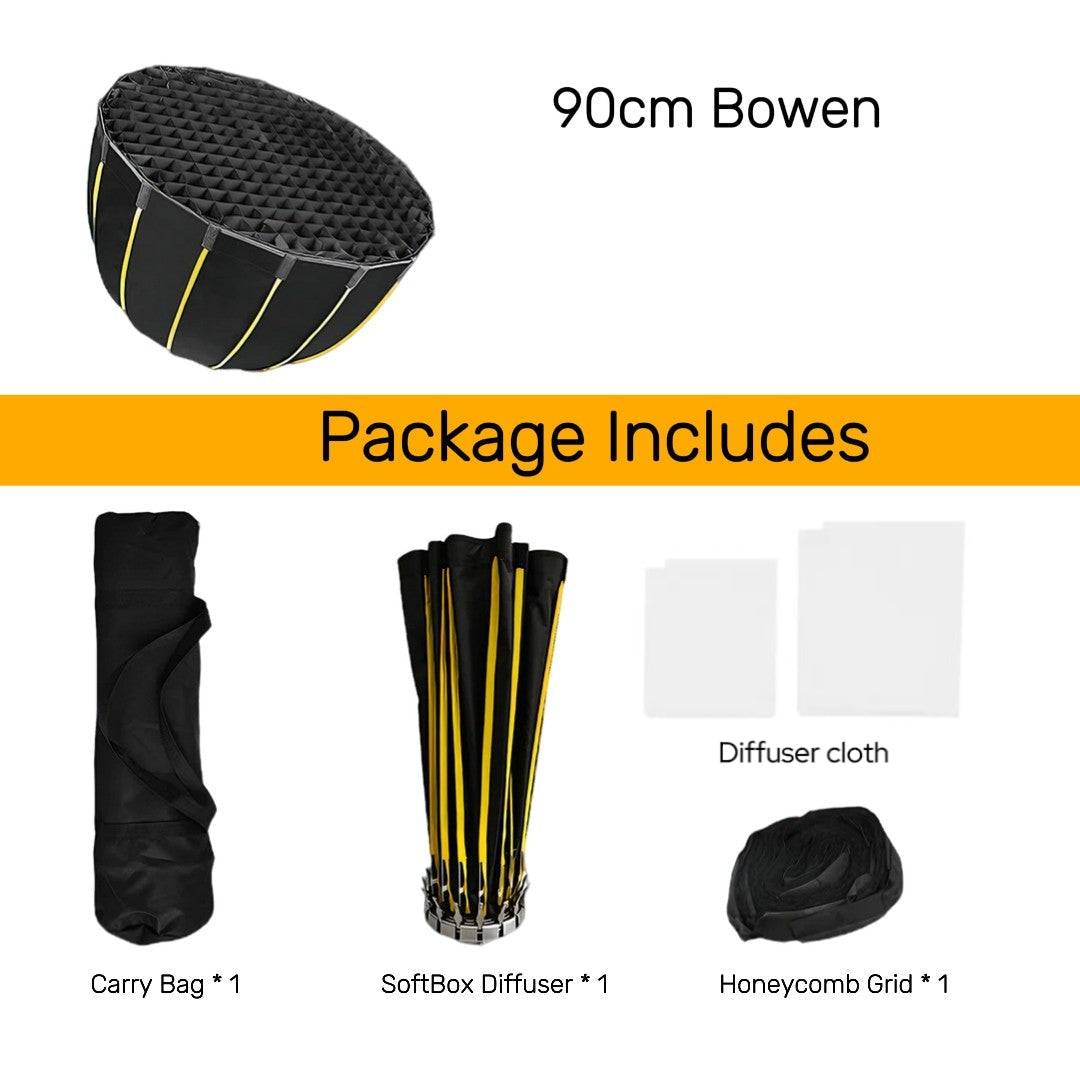 hridz-bm-h90-90cm-bowens-parabolic-softbox-with-honeycomb-grid www.mallsonline.com.au