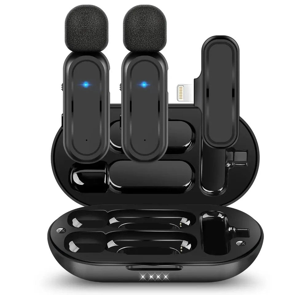 professional-wireless-lavalier-microphone-set-with-portable-charging-box-crystal-clear-audio-2in1-lightning www.mallsonline.com.au