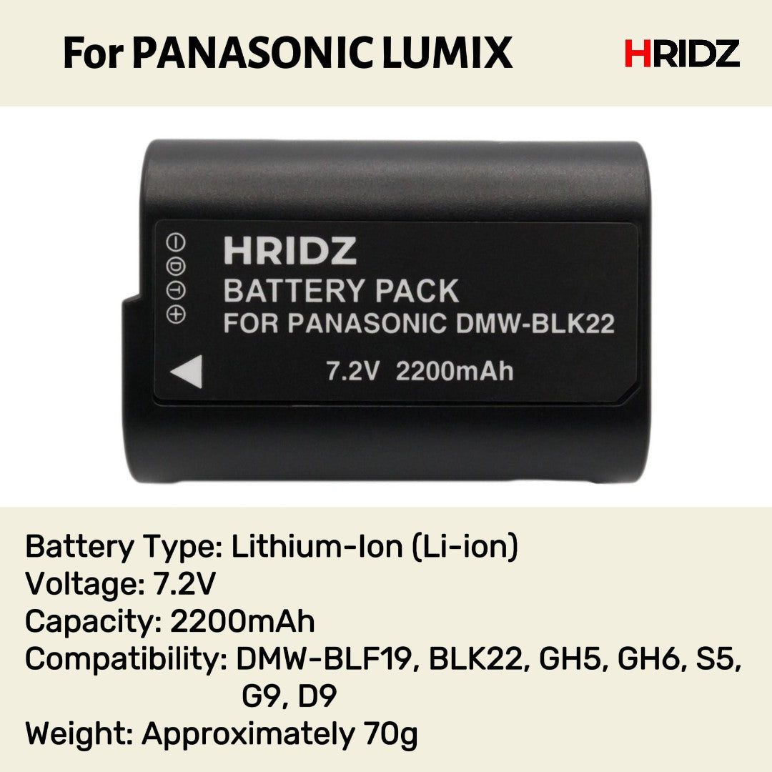 hridz-blk22-2pcs-battery-for-panasonic-dmw-blk22-lumix-dslr-2-batteries-only www.mallsonline.com.au