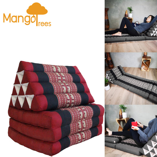 Large Thai Triangle Pillow THREE FOLDS R-Elephant