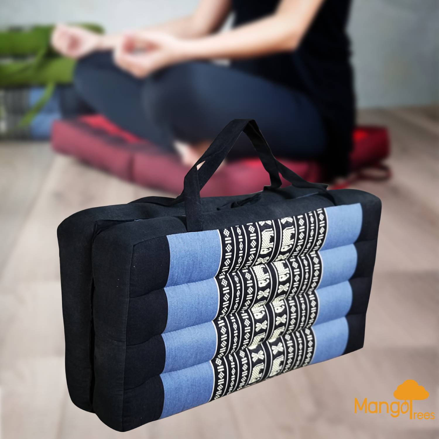 2-fold-meditation-cushion-yoga-mat-blueele at www.mallsonline.com.au