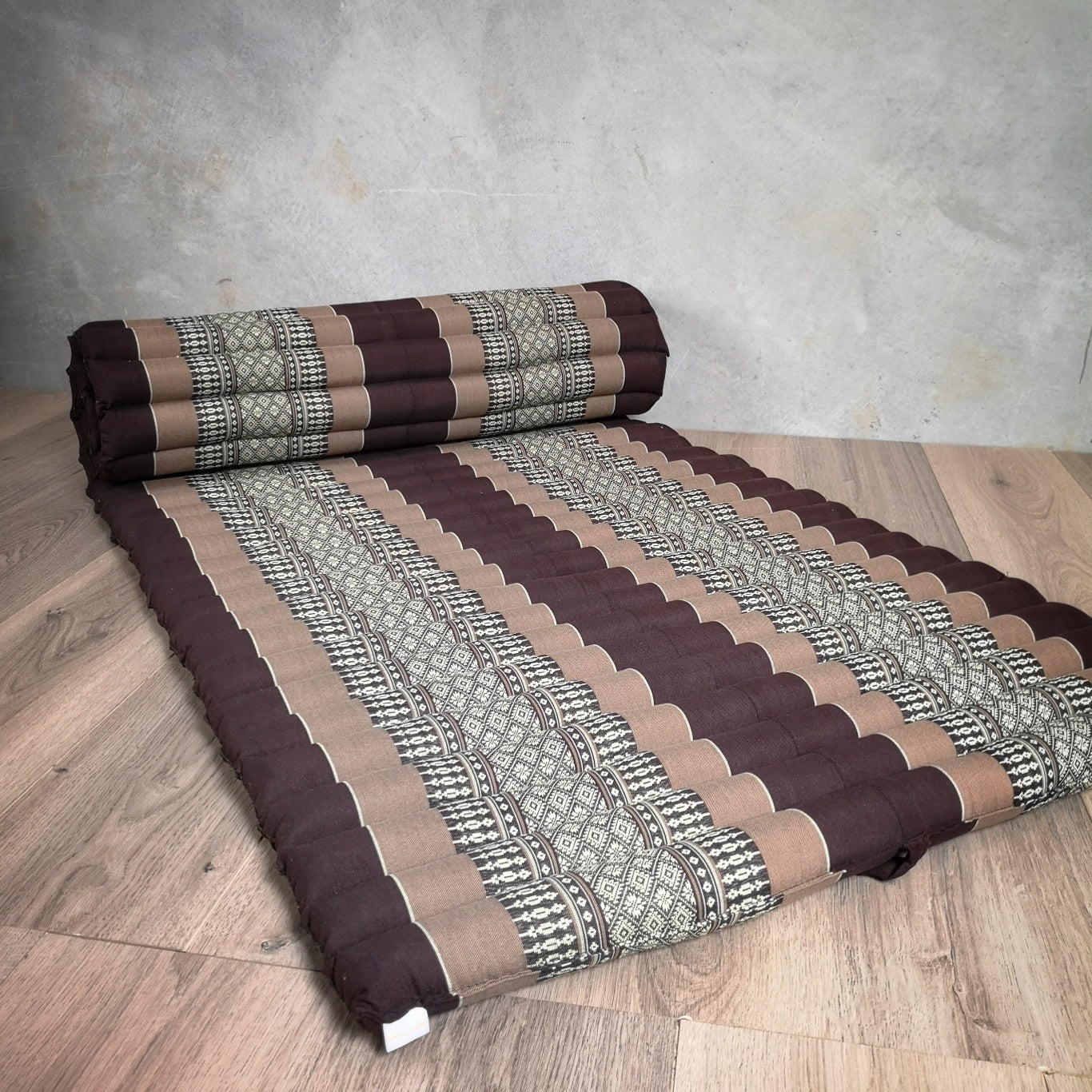 thai-kapok-roll-up-mattress-foldout-mat-brown at www.mallsonline.com.au